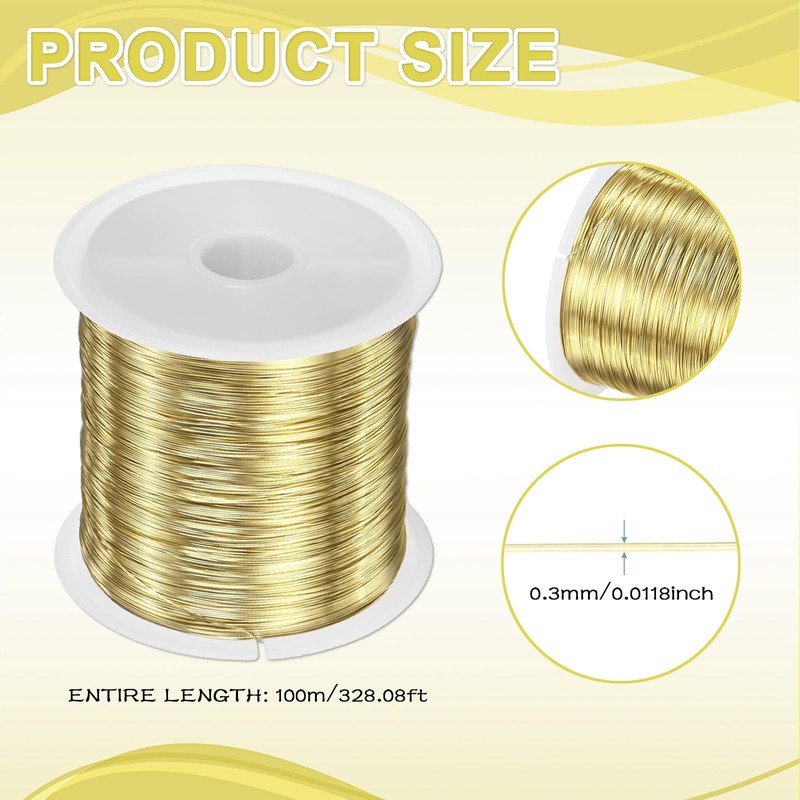 Copper Craft Wire for Jewelry Making - 2 Spools of