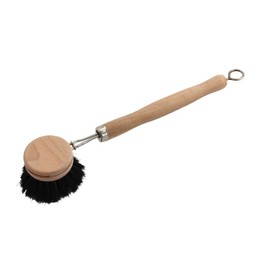 Buerstenmann Round Dishwash Brush, 4 cm, Wood, Beige/Black, One Size