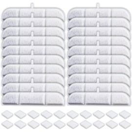 20 Packs Replacement Filters for DownyPaws Pet Wireless Cat Water Fountain 84oz/2.5L, Filter for Cat and Dogs Water Fountain DPWFP6(20 filter + 20 prefilter)