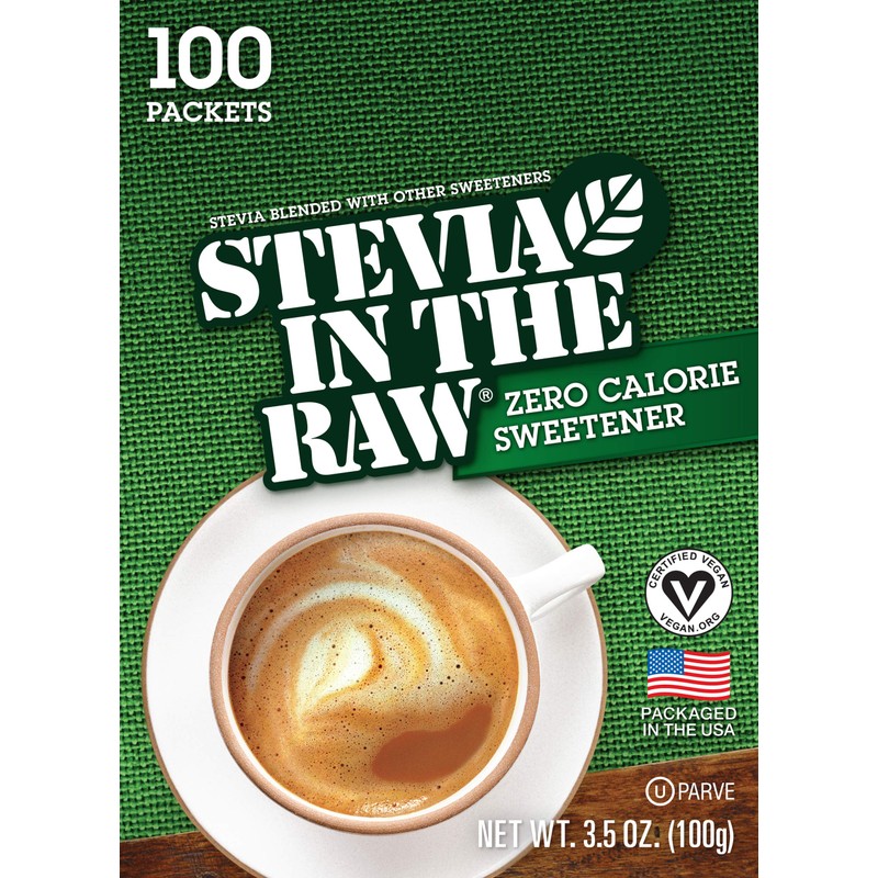 STEVIA IN THE RAW, Zero Calorie Sweetener Packets 100 Count