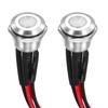 DMiotech 1/2 Inch Stainless Steel Momentary Push Button Switch Flat
