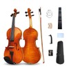 Vetimobato Violin 3/4 Full Size Set, Fiddle Solid Wood for