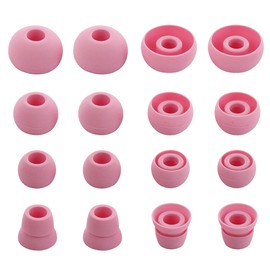 ALXCD Ear Tips for Powerbeats3 Earphone, SML 3 Sizes 6 Pair Earbud Tips & 2 Pair Double Flange Silicone Replacement Ear Tip Cushion, Fit for Beats Powerbeats 3 PB 3 [8 Pair](POP Violet)