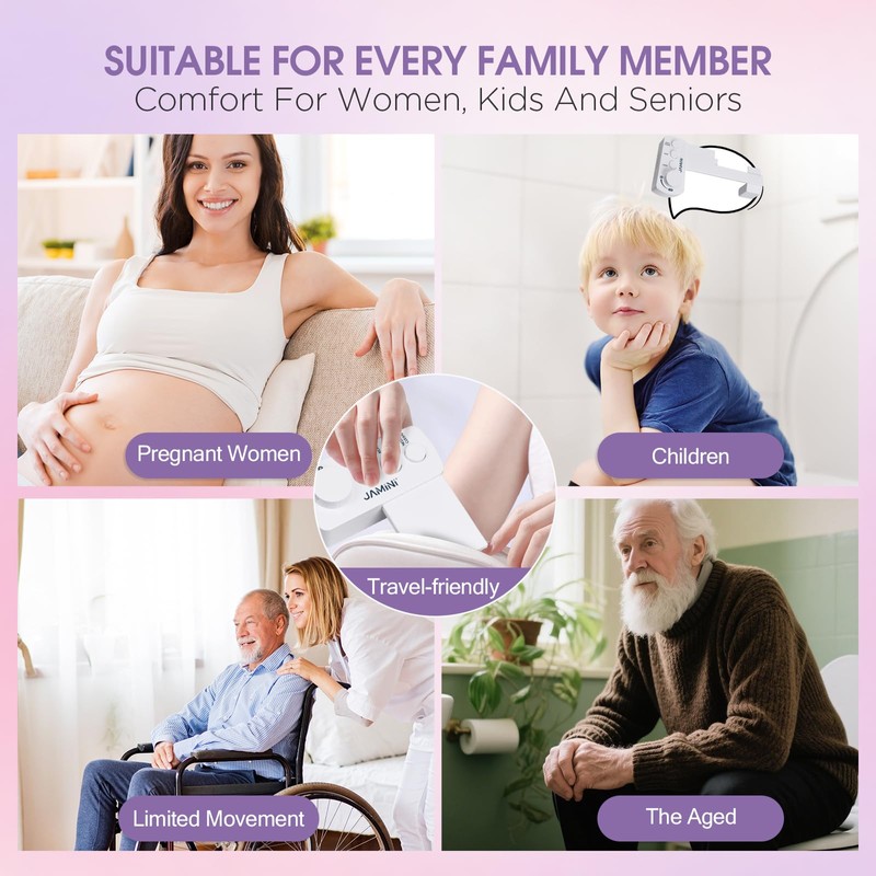 Jamini Ultra-Slim Detachable Bidet Attachment for Toilet – Non-Electric Cold