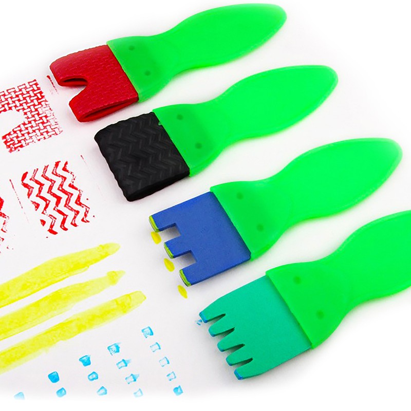 48Pcs Kids Paint Brushes Set Painting Drawing Stamp Kit Fun