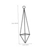 SUPVOX 4Pcs Geometric Metal Air Plant Holder Stylish Hanging Planter