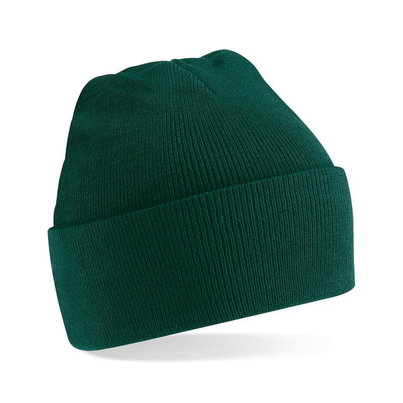 Beechfield - B45 Bottle Green Classic Cuffed Beanie Hat -