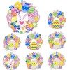Easter Wreaths For Front Door,8Pcs DIY Artificial Spring Easter Wreath