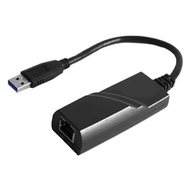 USB3.0 to Gigabit Ethernet Adapter 10/100/1000Mbps Plug and Play USB to RJ45 Adapter for Windows for Linux Black