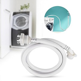 Washing Machine Water Inlet Hose, White Pipe Tube Connector, PVC Material Hose Water Inlet Hose Connector(2m)