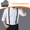 6-Piece Set of Metal Snap Clips for Suspenders, Sewing, Adjustable