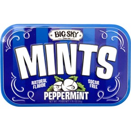 Big Sky Sugar Free Peppermint Candy, 50g Tin - 6 Count Display Tray