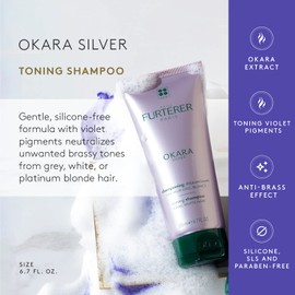 RENE FURTERER Okara Silver Radiance Ritual Toning Shampoo (Gray, White Hair) 200 ml