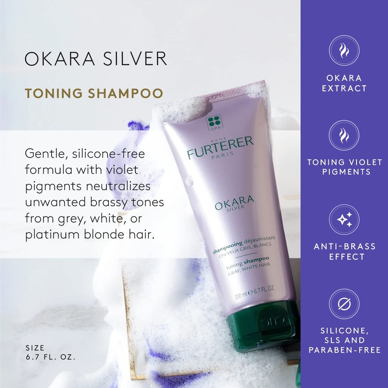 RENE FURTERER Okara Silver Radiance Ritual Toning Shampoo (Gray, White