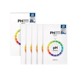 SAM’U PH Sensitive Aqua Fit Face Mask – Hydrating & Soothing Vegan Sheet Mask with Hyaluronic Acid and Panthenol, Bamboo Fiber, Travel-Friendly Korean Skincare (5 Sheets)