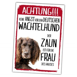 German Quail Dog Sign Warning Fence Woman Saying Door Sign Dog Sign Warning Sign Fun