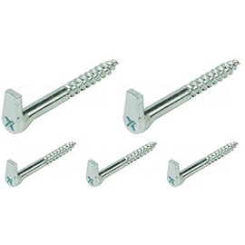 Gas N Pow3r x5 Screw Hooks with Cross Slot Heavy Duty GALVANISED Steel SELF Tapping Wood 5.8 x 65mm
