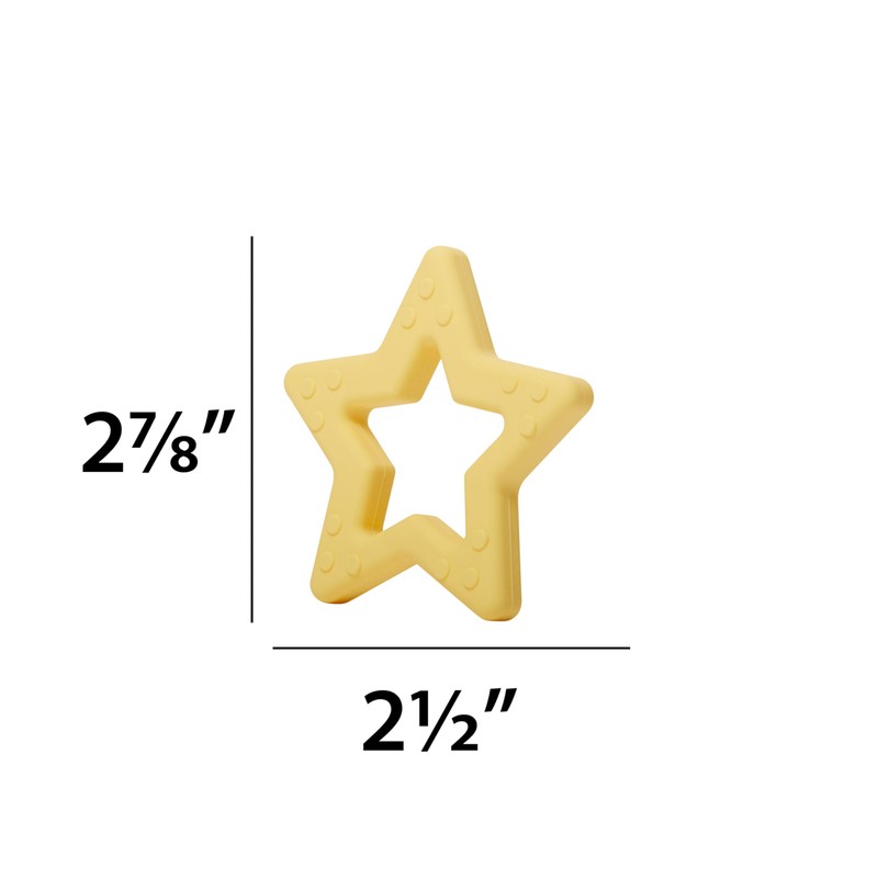 C.R. Gibson 100% Food Grade Silicone Star Baby Teether for