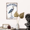 Blue Heron Calm Presence Peace Retro Theme Inspirational Quotes Wall