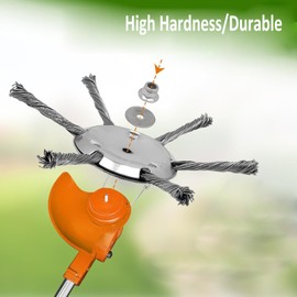 2025 New Universal Steel Wire Grass Trimmer Head,6 Size Universal Steel Trimmer Head Blade & Adapter,String Trimmer Replacement Head(6 Head)