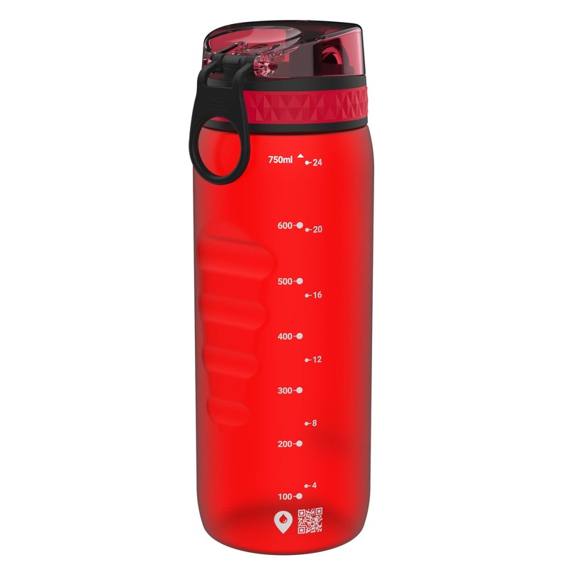 Ion8 Leak Proof Tour Water Bottle, Frosted Red, 750 ml