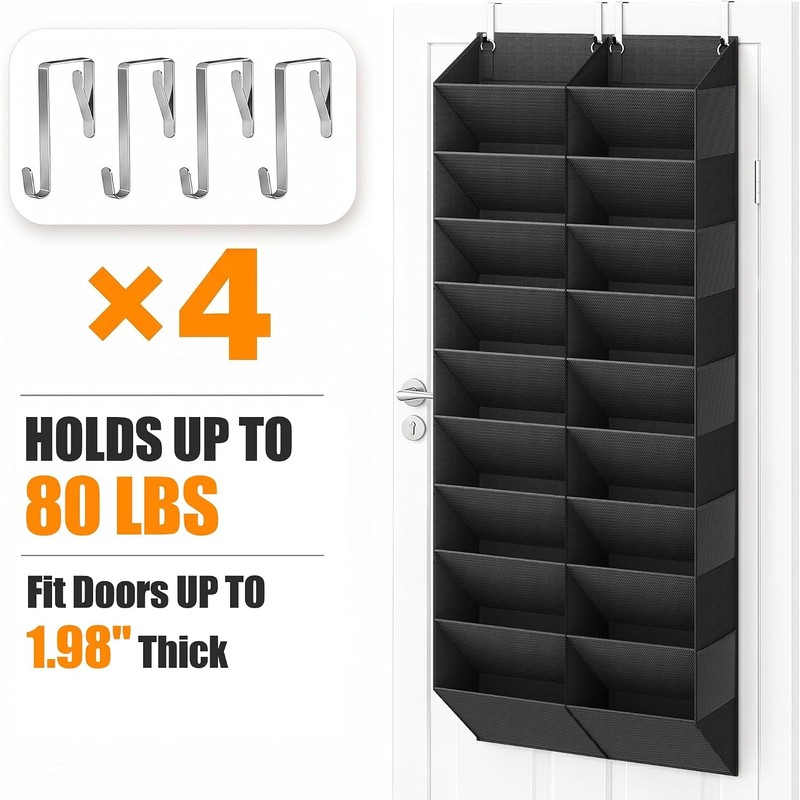 30 Pairs Over the Door Shoe Storage with 20 Wide