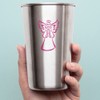 Transparent Decal Stickers of Angel (Pink) Premium Waterproof Vinyl Decal