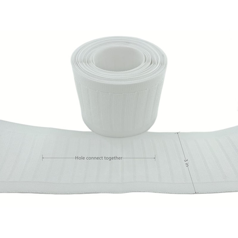zhijiage Pure White Deep Pinch Pleat Tape，Pure White deep Pleated