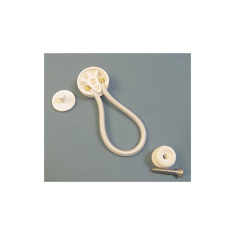 StayPut Bungee/Shock Cord Fastener, White w/White Surface Attachment & Mounting