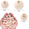 100pcs Wooden Beads 12mm Natural Round Wood Bead Unfinished Craft