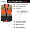 ProtectX 6 Pockets High Visibility Safety Vest for Men Women