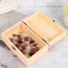 Healifty Unfinished Wood Jewelry Box Wooden Box with Lid and