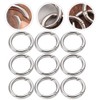 Tofficu 15pcs Key Rings - Metal Keychain Rings Keyring Ring