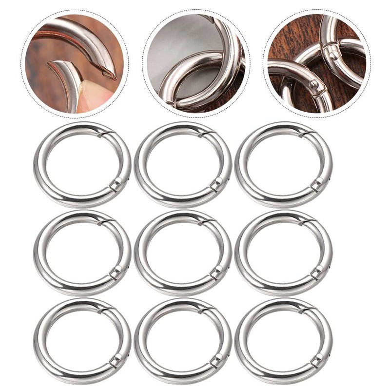 Tofficu 15pcs Key Rings - Metal Keychain Rings Keyring Ring
