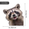 Window Sticker Funny Raccoon I Colourful on Both Sides I