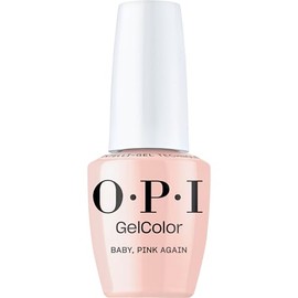 OPI GelColor Baby, Pink Again | Opaque Soft Pink Crème UV Cure Gel Nail Polish | Make 'Em Jelly! Collection | Summer 2025