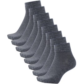 PIENILO Men's Summer Cool Black Mesh Large Size Black Socks, Business, Half, Thin, Colorful, 9.8 - 10.6 inches (25 - 27 cm), 10.6 - 10.5 inches (27 - 29 cm), Set of 8 Pairs, 8 Pairs of Charcoal, 25.0