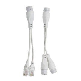 Lunpog PoE Combiner & Splitter, Power Supply for 2 IP Cameras with Only 1 Cable, Supports up to Cable, Plug and Play, Designed for Use with Cameras