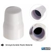 White Plastic Radiator Valve Tops Radiator Caps Universal Push-Fit Replacement