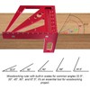 Upgrade Woodworking Measuring Ruler Metric/Inch 3D Multi-Angle Aluminum Alloy 22.5/30/45/60/67.5/90