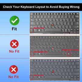 Colorful Keyboard Cover for 14" Lenovo ThinkPad X1 Carbon Gen 11/10, ThinkPad T14 & T14s Gen 4/3, ThinkPad L14 Gen 3 & P14s Gen 3 & Thinkpad E14 Gen 6 Gen 5 & ThinkPad T14 Gen 4 Keyboard Skin