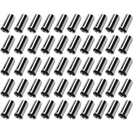 cyclingcolors 50 pieces Bowden cable gear cable end cap end sleeves 4 mm derailleur cable shift rope silver bicycle spare parts