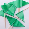 stidsds Solid Green Cupcake Toppers Flags Mini Small Plain Green
