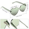 Maxdot Heart Shape Sunglasses Rimless Transparent Heart Glasses Colorful Party