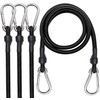 3FT/6FT Long Elastic Bungee Cords with Carabiner Clips, Heavy Duty