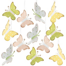 Logbuch-Verlag 12 Butterflies Easter Pendant Metal Decoration for Hanging Wedding Party Summer Decoration