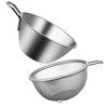 BIUDECO 1Set Stainless Steel Mixing Bowl with Handle Colander and