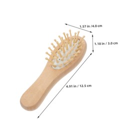 FOMIYES 2pcs Wooden Hair Brush Detangling Comb for Scalp Massage Cordless Hair Styling Brush for Home Travel Office