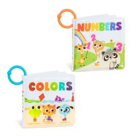 B. toys – Bath Book 2 Pack Soft & Waterproof Books Learn Colors & Numbers Bath Toys for Babies, Toddlers 6 Months Tub Time Books Colors