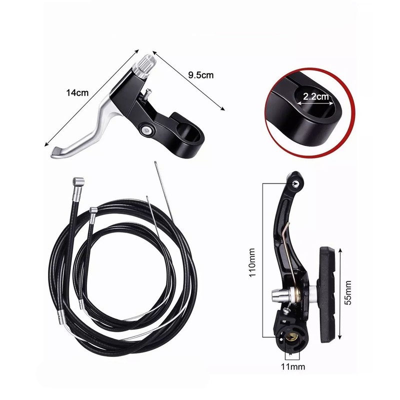 Bike Front Rear V Brake Set Aluminum Alloy Mountain Road